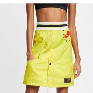 NWT NIKE Bomber Jacket Skirt Yellow - Nike Sportwear size Medium